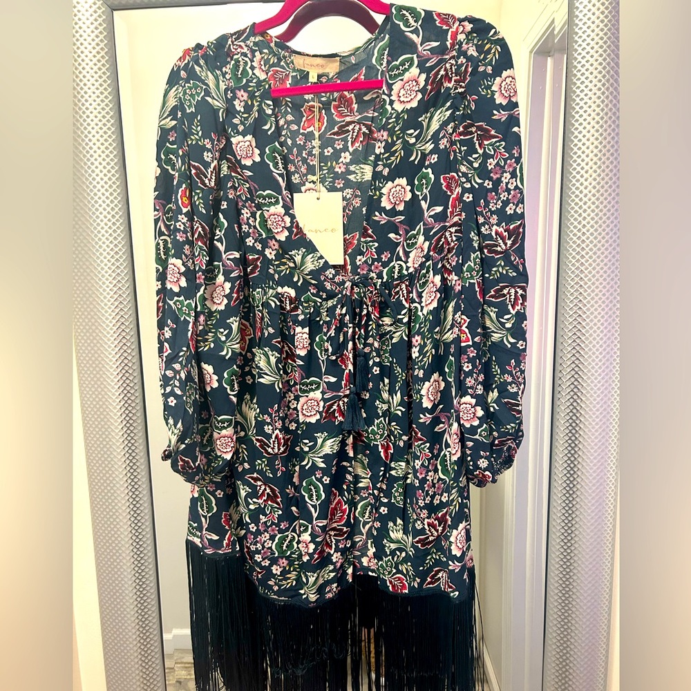 *Host Pick* Boutique Floral Kimono W/Fringe Bottom New